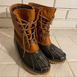 Womens Sporto Arianna The Original Duck Boot Tan Faux Fur Brown Shoes Size 6M